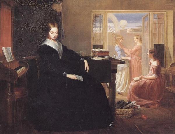 Richard Redgrave,RA The Governess:she Sees no Kind Domestic Visage Near china oil painting image